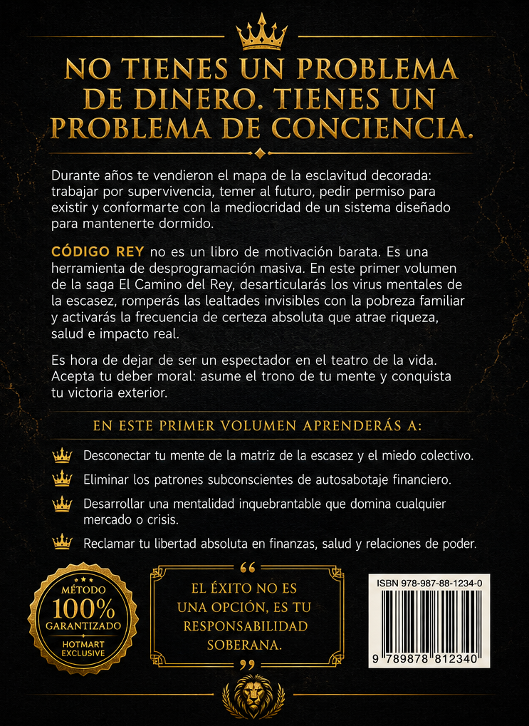 Contraportada Código Rey Volumen I